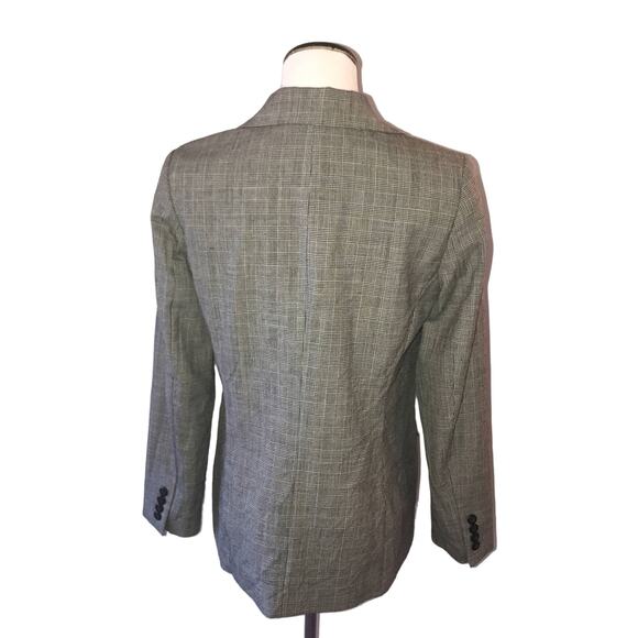 Pendleton Gray Virgin Wool Plaid Button Blazer - Picture 6 of 9